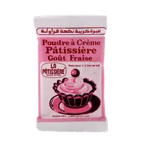 Pastry cream with strawberry flavor