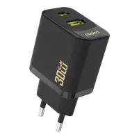 Incarcator retea Dudao A27TEU, 30W, 1 x USB-A - 1 x USB-C (Negru)