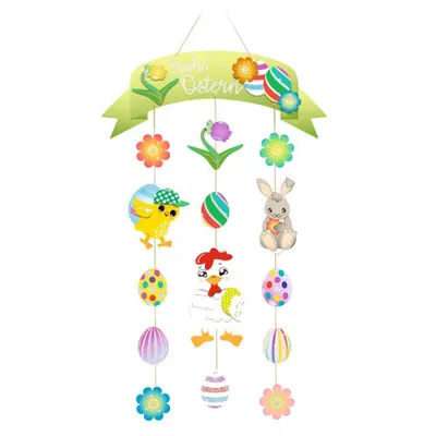 Set creativ cu decorațiuni de agățat – De Paște, 52 cm