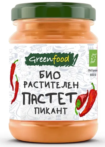 Pastă vegetală bio, picantă, 185 g, Green Food