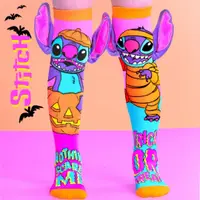 Șosete lungi colorate Madmia Stitch neon halloween unisex 6-99 ani