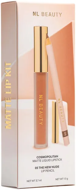 NL Beauty Set Matte - Creion The New Nude și Ruj Cosmopolitan, 1.5 g + 3.7 ml
