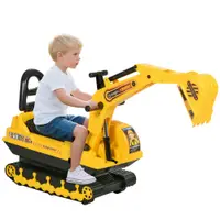 HOMCOM excavator de jucarie pentru copii, 78x24x58,5cm, galben