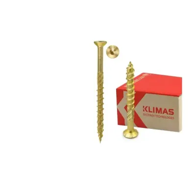 Surub pentru dulgherie 8x280 mm, pentru lemn, Klimas, 50buc/cutie / WKCS-08280 Engros