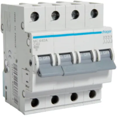 Disjunctor 4P, 40A, 6kA, C, 4M
