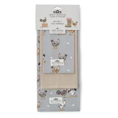 Prosoape de vase 3 buc. din bumbac 45x65 cm Hen House – Cooksmart ®