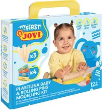 Jovi - Set de plastilină pentru bebeluși, cu 3 sucitoare din lemn