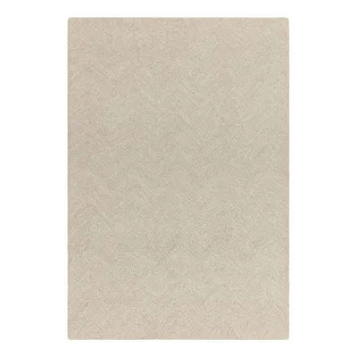 Covor crem țesut manual din amestesc de lână 200x290 cm Theodore Chevron – Asiatic Carpets