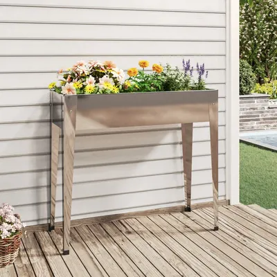 vidaXL Jardinieră de grădină, 100,5x40,5x90 cm, oțel galvanizat