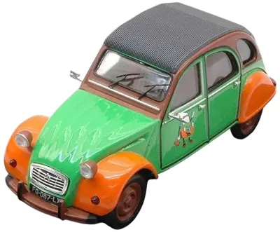 Model de colecție IXO Modern: mașini - Citroen 2 CV (Green/Orange) (1978)
