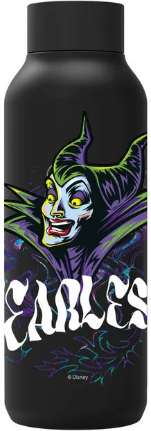 Sticlă termică Quokka Disney - Villains Maleficent, Jet Black, 510 ml