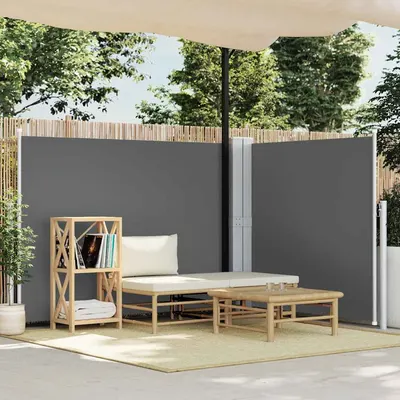 vidaXL Copertină laterală retractabilă, antracit, 140 x 600 cm