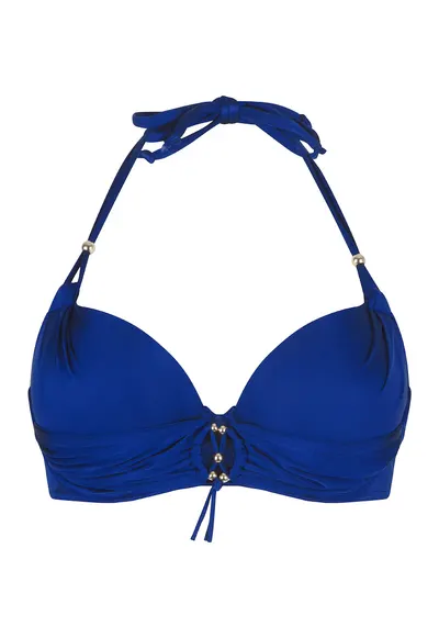 Sutien de baie cu aspect satinat 30909 - Albastru royal