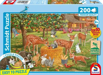 Puzzle Schmidt din 200 piese - Picnic cu animale