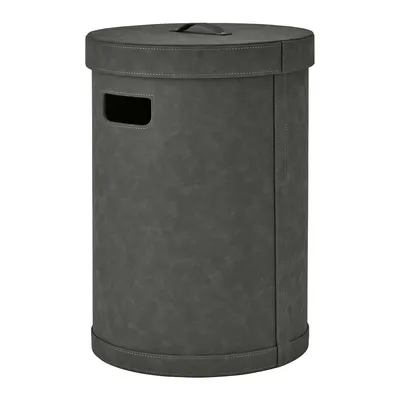 Coș de rufe gri închis din piele artificială Sahla M – Blomus