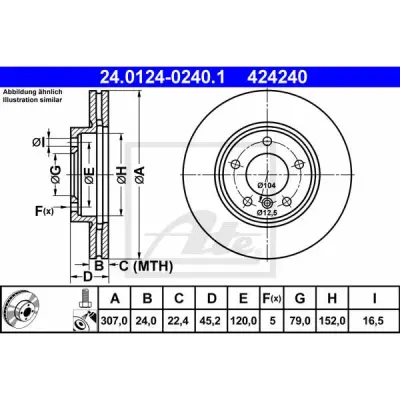 Disc frana ATE 24.0124-0240.1