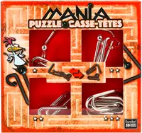 Set puzzle-uri de logica metalice Eureka - Puzzle Mania Casse-tetes, roşu