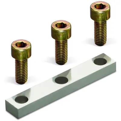 Jumper bar with screws; 3-way; for high-current terminal blocks with 2 stud bolts M8
