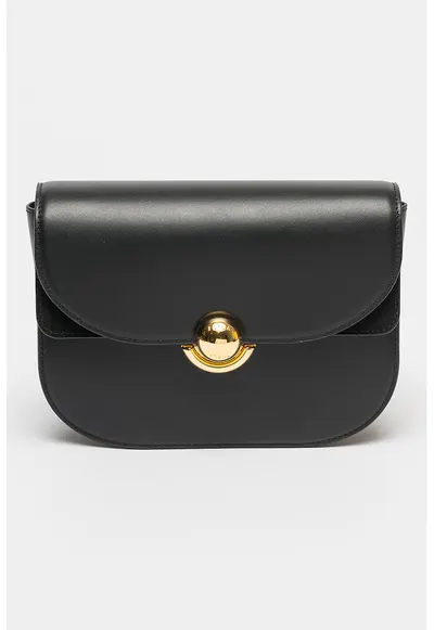 Geanta crossbody de piele Sfera - Negru