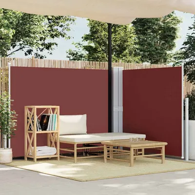 vidaXL Copertină laterală retractabilă, maro, 140 x 600 cm
