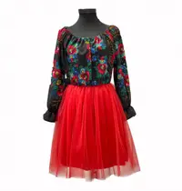 Rochita fetite stilizata traditional cu tulle 3