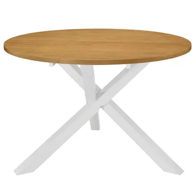 vidaXL Masă de bucătărie, alb, 120 x 75 cm, MDF
