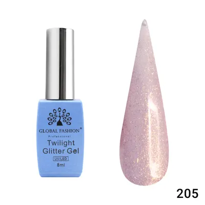 Oja semipermanenta Twilight Glitter 8ml, 205 Engros