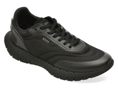 Pantofi sport BOSS negri, 8946, din material textil