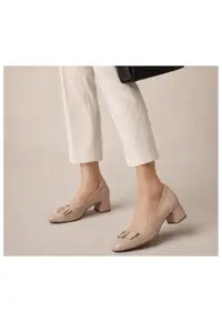 Pantofi cu detalii din piele lacuita - Roz
