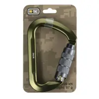 Carabiniera M-TAC 10 cm cu blocare Bayonet (Keylock) – 30 kN - ARMY GREEN
