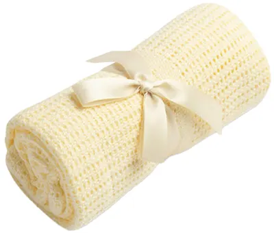 Pătură pentru bebeluși Sensillo - Moli, 70 х 110 cm, fildeş