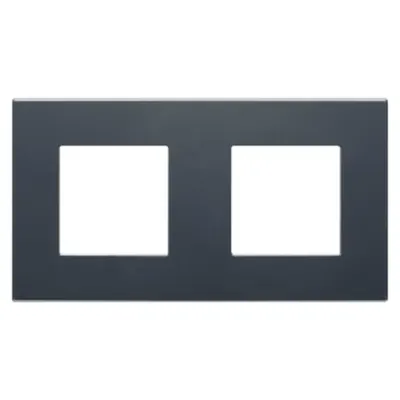 Placa Ornament Dahlia - in Technopolymer - 2 Modul Horizontal/vertical - Anthracite Grey