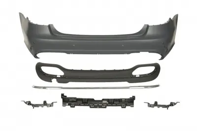 Bara spate AMG, cu intaritura; cu suporti montaj, cu locas senzori parcare, cu locas ornament, grunduit potrivit MERCEDES Clasa E T-MODEL S212 SALON 2013-2016