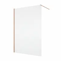 Paravan dus cu sticla riflata walk-in 140x200 cm cupru periat, sticla 8 mm, Ronal Lina
