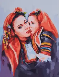Set de pictură pe numere MagicArt - Iubirea mamei (bazat pe originalul Miglenei Kirilova)