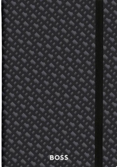 Caiet Hugo Boss Monogram - A5, cu rânduri, gri