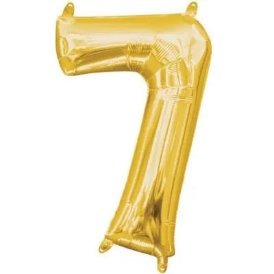 Balon folie auriu cifra 7