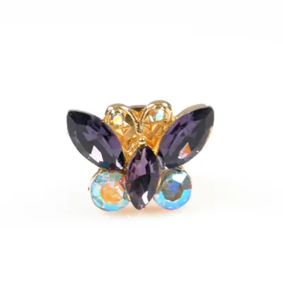Brosa martisor fluture cu pietre mov