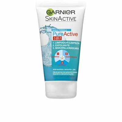Gel de curățare Garnier Active, 3 în 1, 150 ml