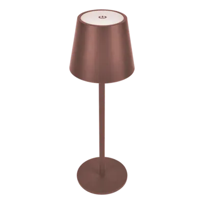 Zara Dimmable Table Lamp 3w With Battery Ip44,cooper