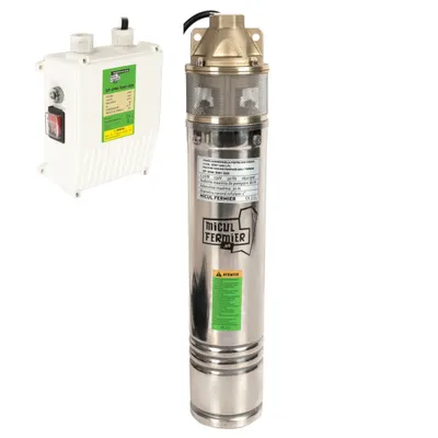 Pompa submersibila Micul Fermier, 1.3 kW, debit maxim 3000 l/h, inaltime maxima de pompare 60m, 1 turbina