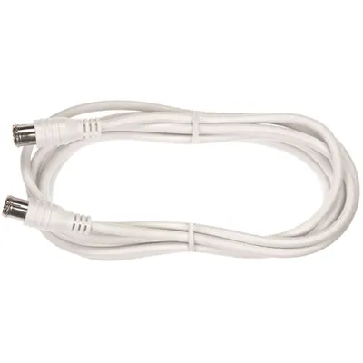 Patchcablu coaxial 2xF-Quick drepte,Cl.A,alb,1.5m,SAK 151-02