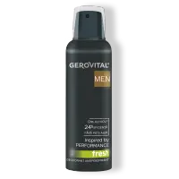 Deodorant Antiperspirant Fresh Protecție 48 H, Fără Alcool, Parfum Lemnos Acvatic Cu Note De Vetiver, Cedru și Mosc, Gerovital Men, 150 Ml