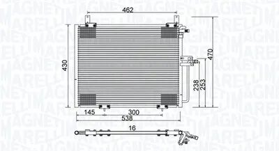 Radiator AC condensator potrivit MERCEDES 124 (C124), 124 T-MODEL (S124), 124 (W124) 2.3 2.6 3.0 12.84-06.93