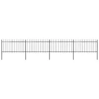vidaXL Gard de grădină cu vârf tip suliță din oțel 671 x 100 cm, negru