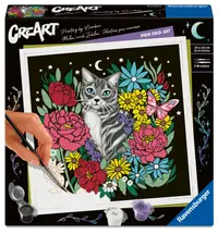 Set de pictură pe numere Ravensburger CreArt - Pixie - pisică mistică