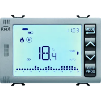 EASY Cronotermostat/PROGRAMMER - management umiditate - 3 module - TITANIUM - CHORUS