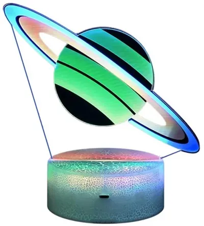 Lampă LED 3D Robetoy - Saturn, 20 cm