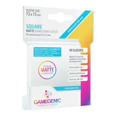 Sleeve-uri Gamegenic Square - Matte Clear (50 Bucati)