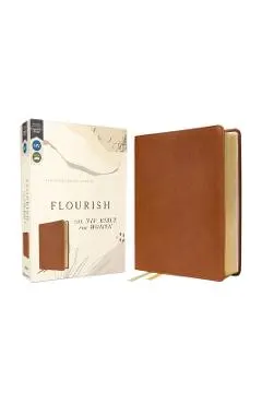 Flourish: The NIV Bible for Women, Leathersoft, Brown, Comfort Print